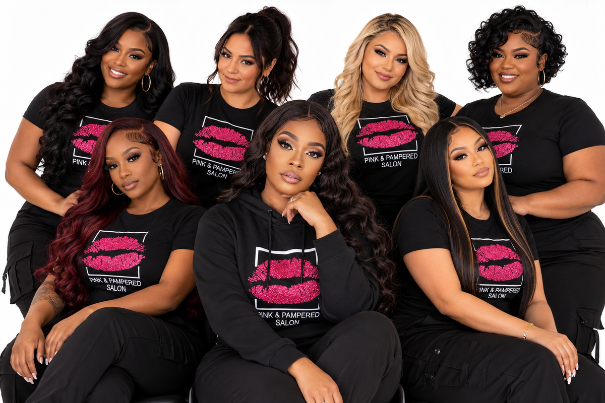 Pink and Pampered Salon glam squad
